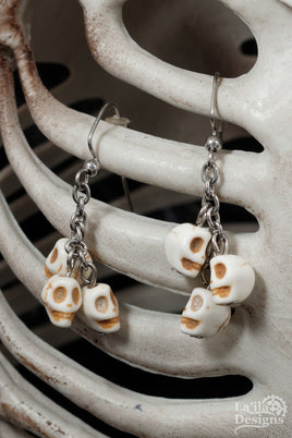 Small Skull Cluster Earrings