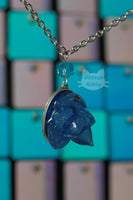 Blue Succulent Necklace