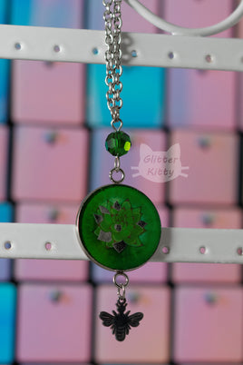 Succulent & Bee Necklace