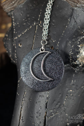Crescent Moon Circle Necklace v2