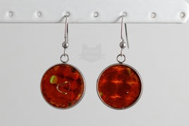 Holographic Orange Earrings