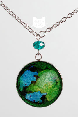 Green & Blue Abstract Necklace