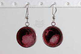 Abstract Mulberry Earrings