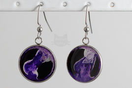 Purple Abstract Earrings