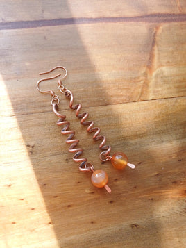 Helia Earrings Carnelian