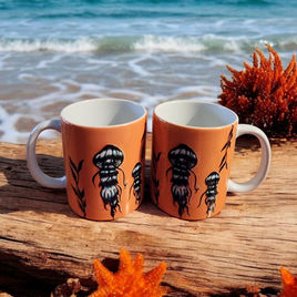 Jellyfish Orange Mug