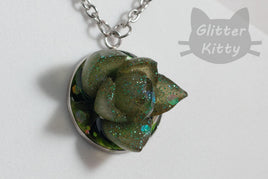 Green Succulent Necklace