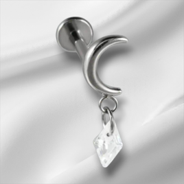 Crescent Moon Dangle Labret (Sold Individually)