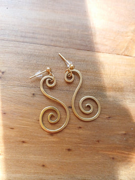 Small Split Spiral Earrings