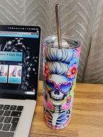 Good Moms Say Bad Words Skeleton Tumbler