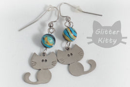 Stainless Steel Kitties Earrings