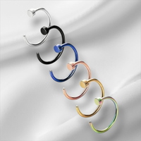 Steel Nose Hoop With Stopper (Sold Individually)