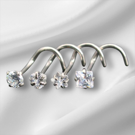 Arriving Soon * Crystal Nose Studs [Set of 4]