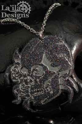 Dark Holo Skull Necklace