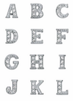 Diamanté Letter Floating Charm