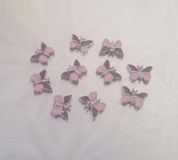 Pink & Purple Butterfly Floating Charm