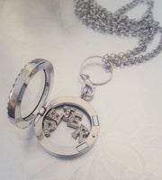 Diamanté Letter Floating Charm