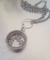 Diamanté Letter Floating Charm