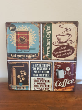 Coffee Man Cave Metal Sign