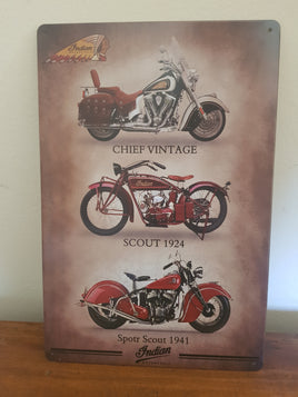 Indian Man Cave Metal Sign