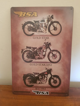 BSA Man Cave Metal Sign