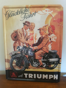 Triumph Man Cave Metal Sign