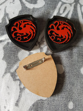 Great House Game Of Thrones Brooch ↠ Targaryen