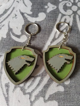 Great House Game Of Thrones Keyring ↠ Stark