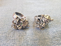 Leopard With Green Diamantè Eyes Ring