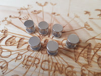 Steel Faux Plugs ↠ Silver