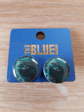 Cheshire Cat Alice In Wonderland Stud Earrings