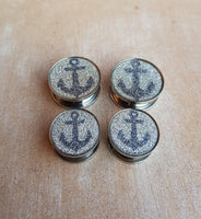 Glitter Anchor Plugs ~ Pair