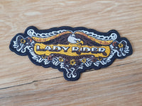 Lady Rider Biker Badge Patch