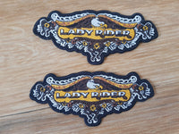 Lady Rider Biker Badge Patch