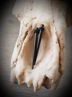 Surgical Steel Tapers ↠ Black ~ Pair
