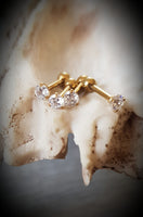 Crystal Cartilage Bar ↠ Gold