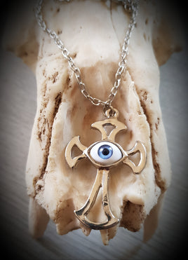Evil Eye Cross Necklace