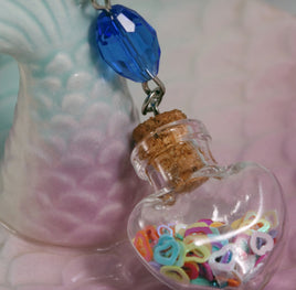 Heart Shaker Bottle Necklace