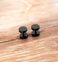 Steel Faux Plugs ↠ Black