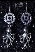 Steampunk Octopus Earrings