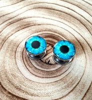 Eyeball Plugs ↠ Blue ~ Pair