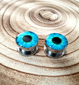 Eyeball Plugs ↠ Blue ~ Pair