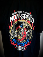 Never Look Back Motorcycle Moai Speed Rider Unisex T-shirt
