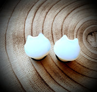 Kitty Cat Stone Plugs ~ Pair