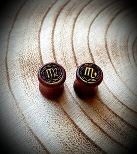 Star Sign Wooden Plugs ~ Single