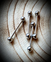 Steel Bar With Balls ↠ Silver ~ Sold Individually
