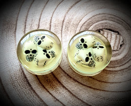 Glowing Skull Plugs ~ Pair