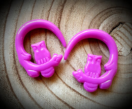 Owl Ear Hangers ↠ Purple