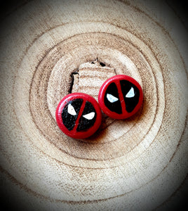 Deadpool Stud Earrings