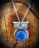 Gemstone Owl Crystal Necklace